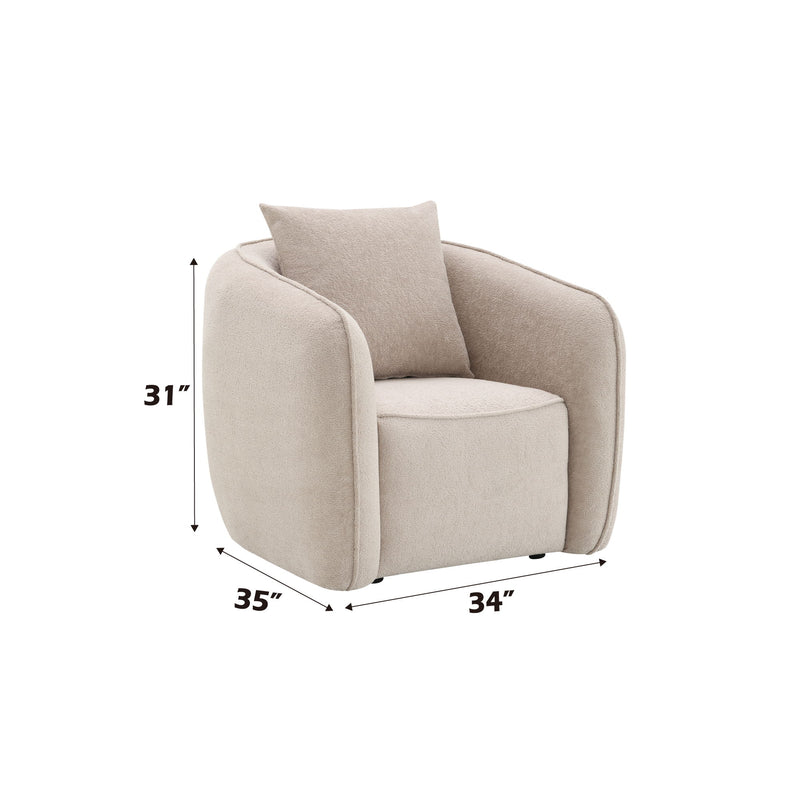 Keith - Chair With 1 Matching Color Toss Pillows