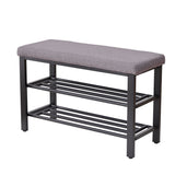Shoe Bench With Cushion, Storage Seat For Entryway
