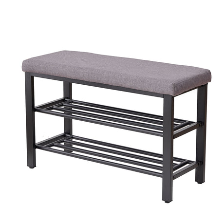 Shoe Bench With Cushion, Storage Seat For Entryway
