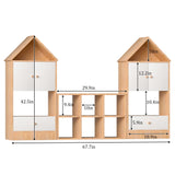 Versatile Children's Bookshelf With House Shaped Design, Multi Functional Storage For Books And Toys