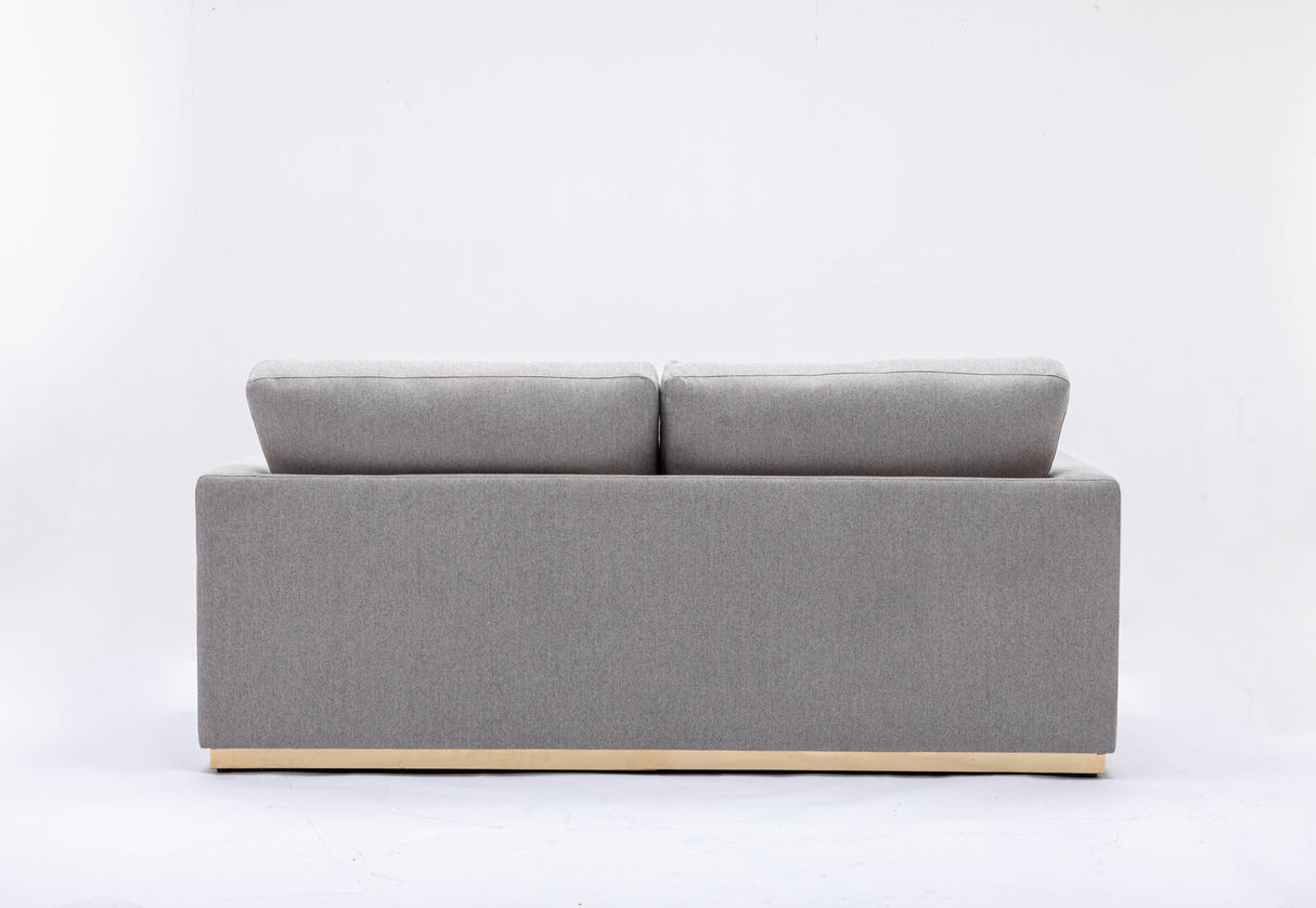Valin - Linen Sofa For Living Room - Gray