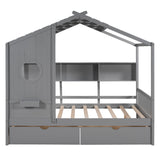 Modern Design House Bed With Storage Shelf