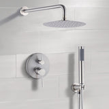 Elegant 10" Round Rain Shower Head And Handheld Set With Adjustable Tilt And Dual Modes