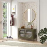 Luna - Wide 2 Door Accent Cabinet - Olive Green