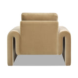 Mason - Arched Arm Chair - Camel Brown Beige