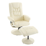 Recliner Chair With Ottoman, 360° Swivel Massage Lounge Chair With 5-Point Vibration & Heated Seat