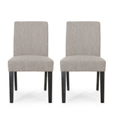 Contemporary Dining Chair With Upholstered Seating And Tapered Legs