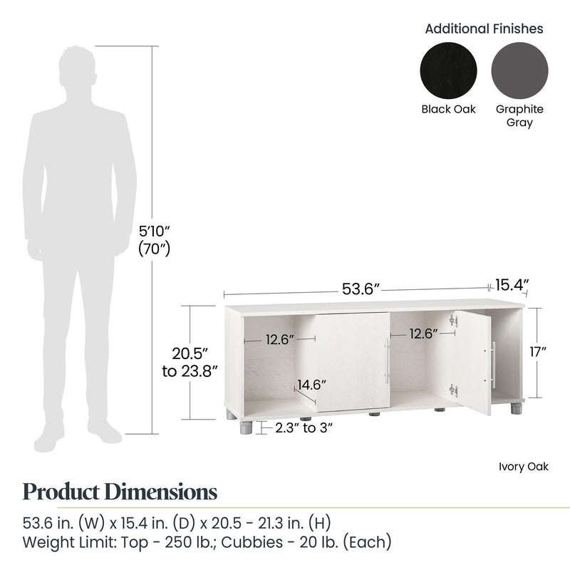 Systembuild Evolution Camberly - Shoe Storage Bench - Black Brown
