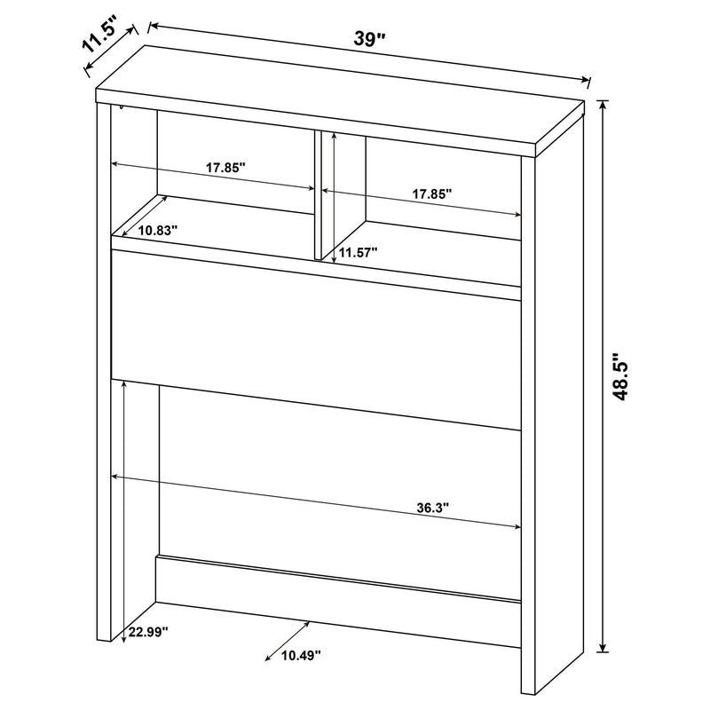 Geary - Bookcase Headboard With Open Cubbies