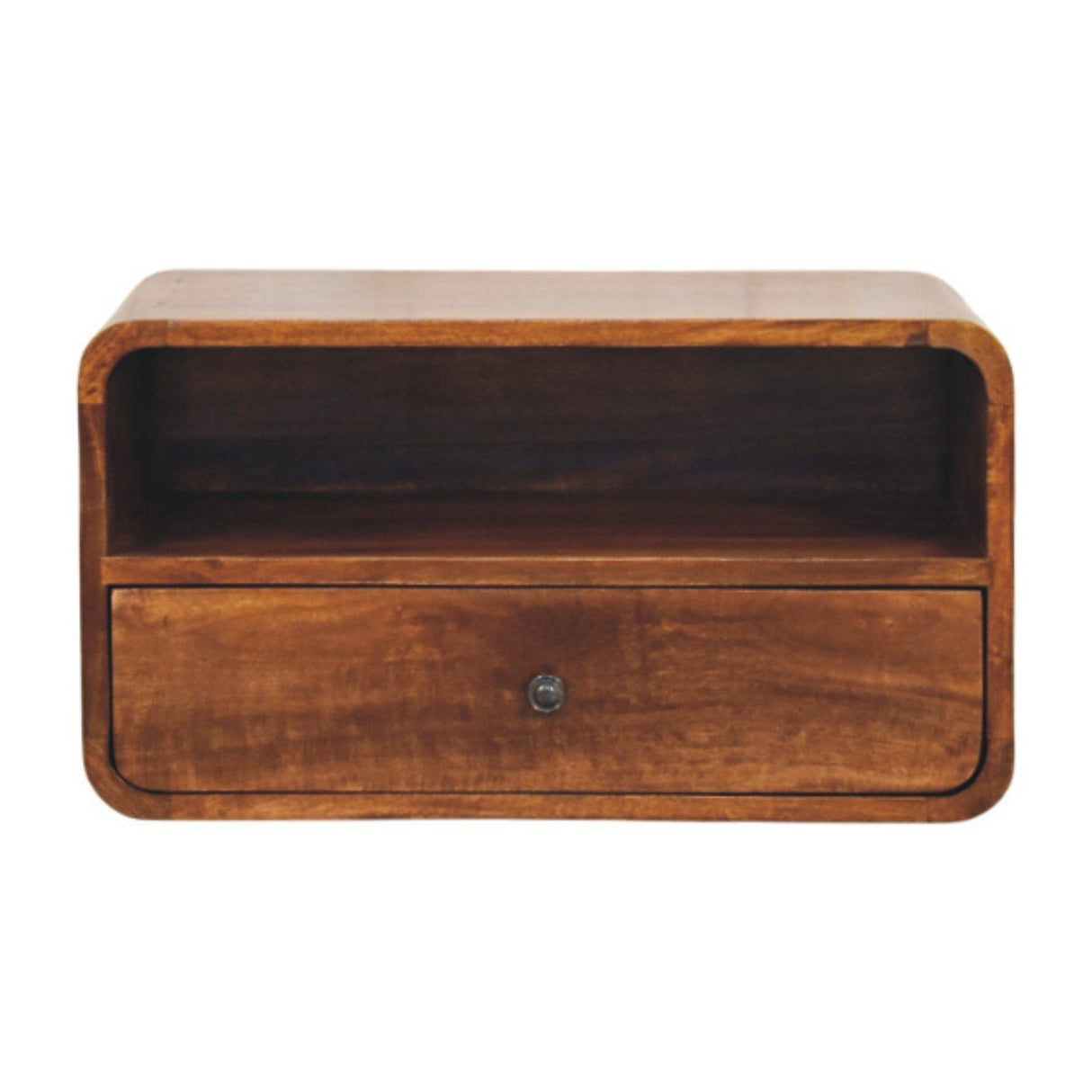 Curved Upper Slot Floating Nightstand