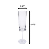 Oval Halo Unbreakable Plastic Champagne Flutes (Set of 4), Acrylic Wedding Mimosas Glasses, 4Oz - Clear