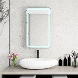 Rectangle Medicine Cabinet Mirror Bathroom Mirror With Storage Wall Mounted Medicine Mirror Cabinet With LED - Sliver