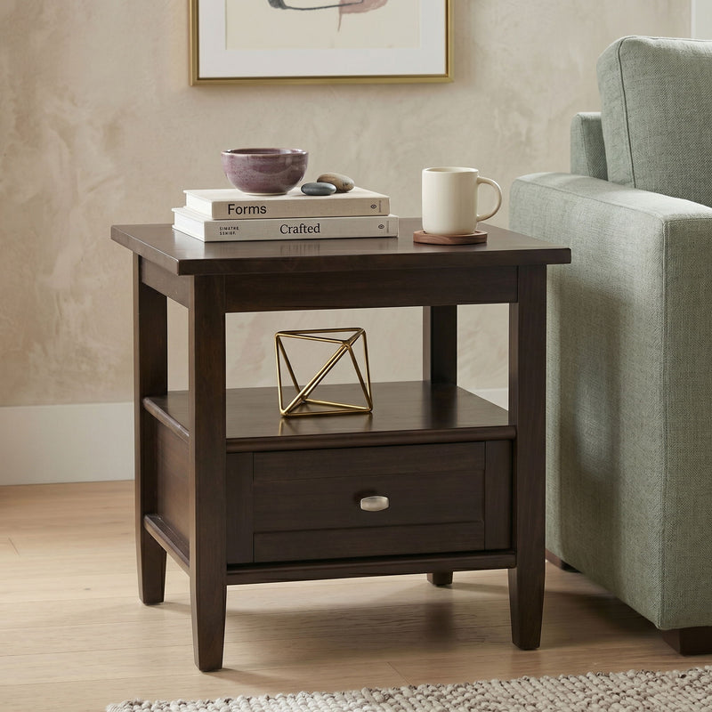 Warm Shaker - End Table - Tobacco Brown