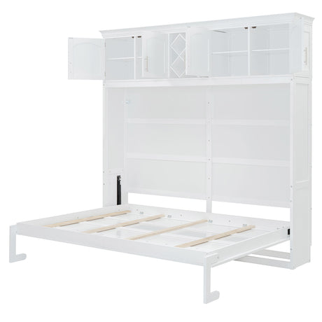 Murphy Wall Bed With Top Cabinets & Wine Rack