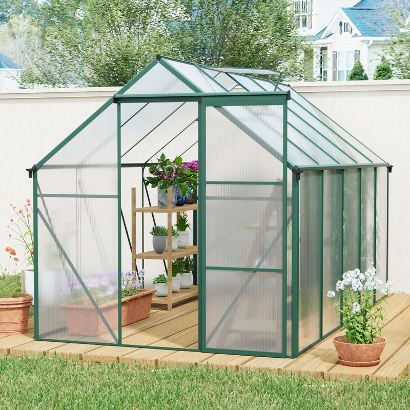 Polycarbonate house Raised Base And Anchor Aluminum Heavy Duty Walk-In houses For Outdoor Backyard In All Season