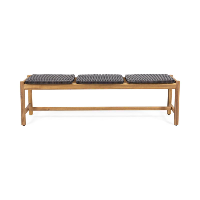 Cambria - Rustic 3 Seater Bench - Teak