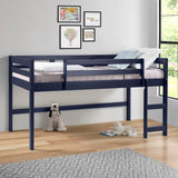 Lara - Twin Loft Bed - Navy Blue