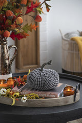 Chenille Weighted Pumpkin Ornament Decor For Holiday Harvest Festival Fall Festival & Thanksgiving