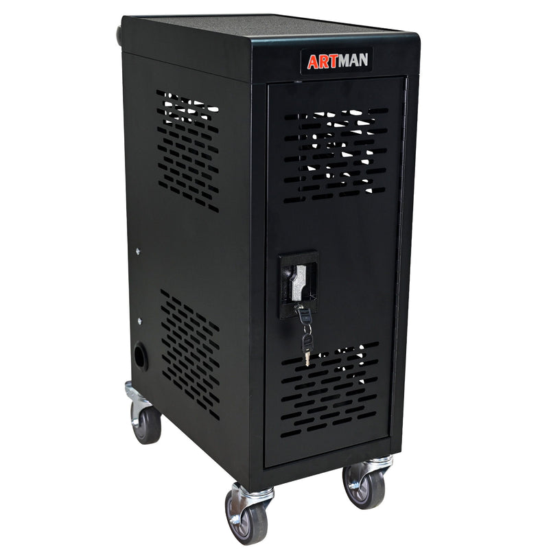 16 Bay Mobile School Charging Cart Station For book, Tablet And Laptop Computer With Power Strip Included