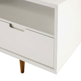 Mid-Century Modern Minimalist 3 Drawer Corner TV Stand For TVs Up To 58