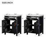 Modern Bathroom Vanity With Ceramic Sink, Soft-Close Doors, Flip Drawer, U-Shaped Shelves, Elegant Storage Solution