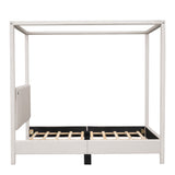 Canopy Platform Bed With USB And Type-C Ports