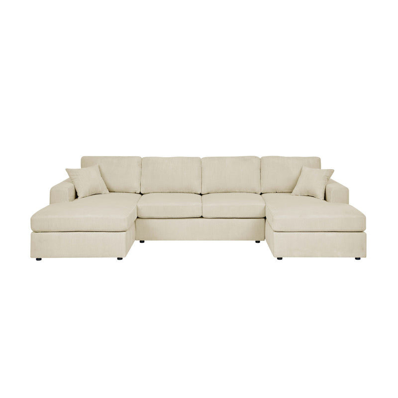 3 Piece Double Chaise Sectional Sofa