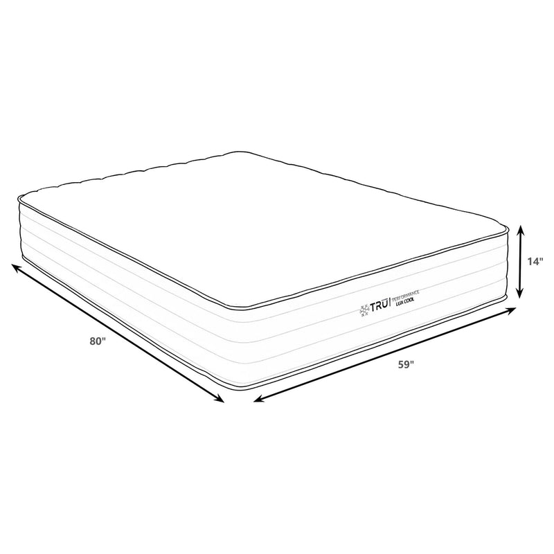 14" Cool Firm Memory Foam Hybrid Mattress With Infused Top Layer