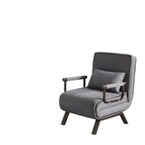Convertible 5 In 1 Folding Chair Bed With Adjustable Backrest & Pillow Linen