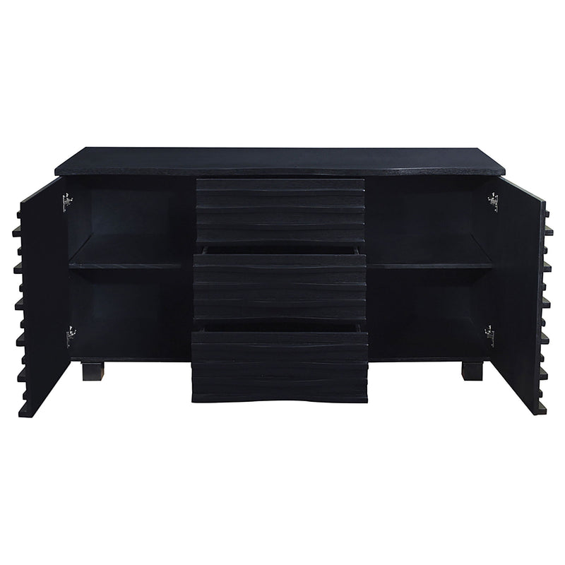 Monette - 3 Drawer Server Sideboard - Black