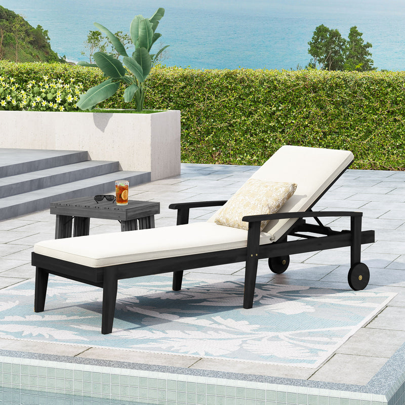 Jason - Chaise Lounge Adjustable Acacia Wood Outdoor Furniture