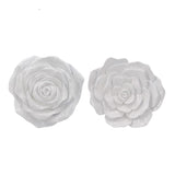 Rose Hanging Wall Accents (Set of 2) - White