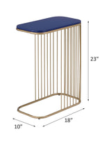 Aviena - Display & Utility Functioned Accent Table - Blue / Gold
