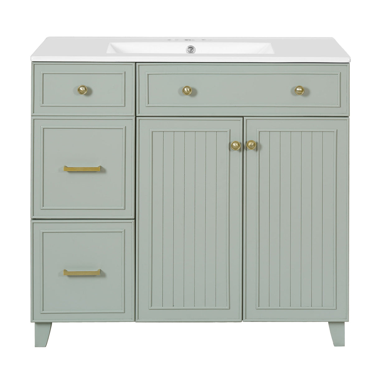 Bathroom Vanity With Sink, Soft Close Doors, Adjustable Shelves