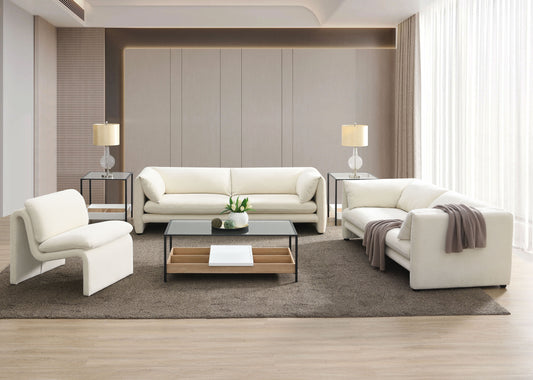 Jaeda - 3 Piece Living Room Set With Elegant Accent Chair