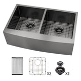 Double Bowl Farmhouse Sink / Stainless Steel Apron Front