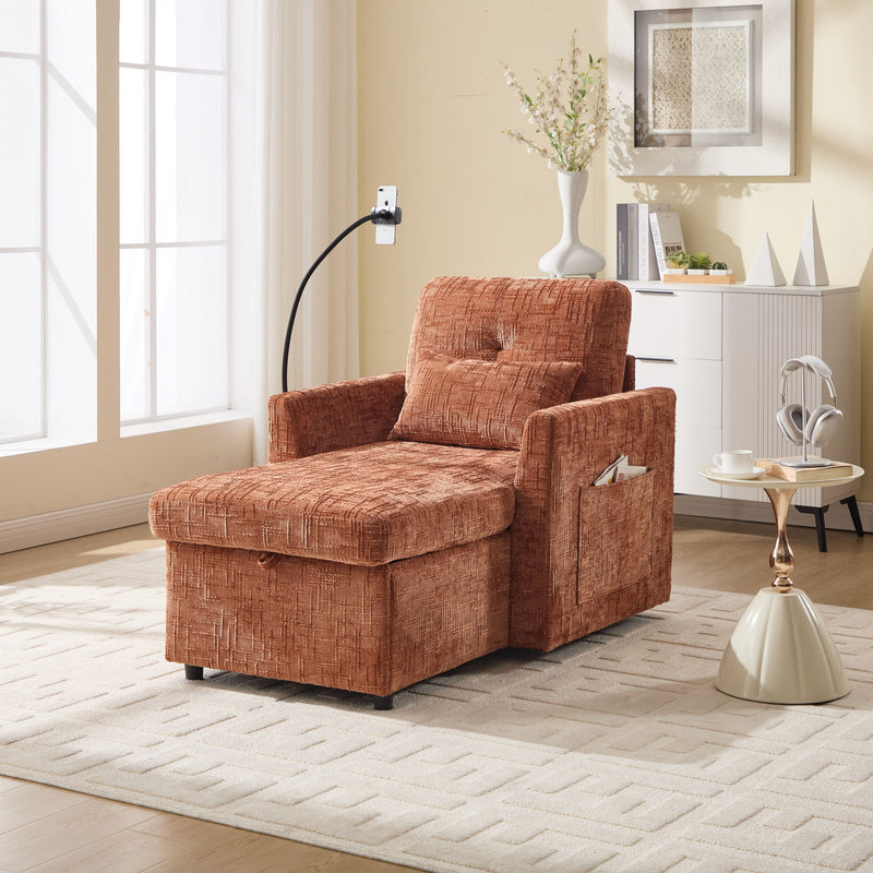 Multifunctional Recliner Sofa With Storage And Phone Bracket