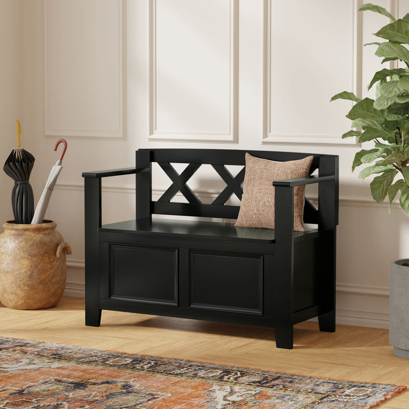Amherst - Small Transitional Entryway Storage Bench