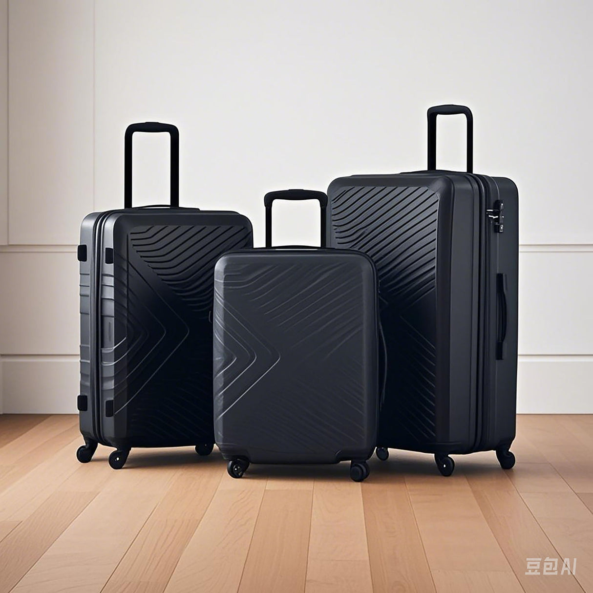 3 Piece Luggage Sets Lightweight Suitcase With Two Hooks, Spinner Wheels, Tsa Lock, Durable Hard Shell