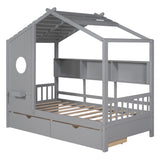 Modern Design House Bed With Storage Shelf