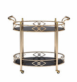 Ottesen - Glass Serving Cart - Black / Gold
