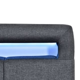 Upholstered Platform Bed With LED Frame, With Trundle And 2 Drawers