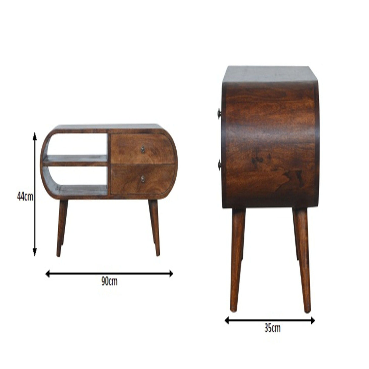 Circular Media Unit - Chestnut