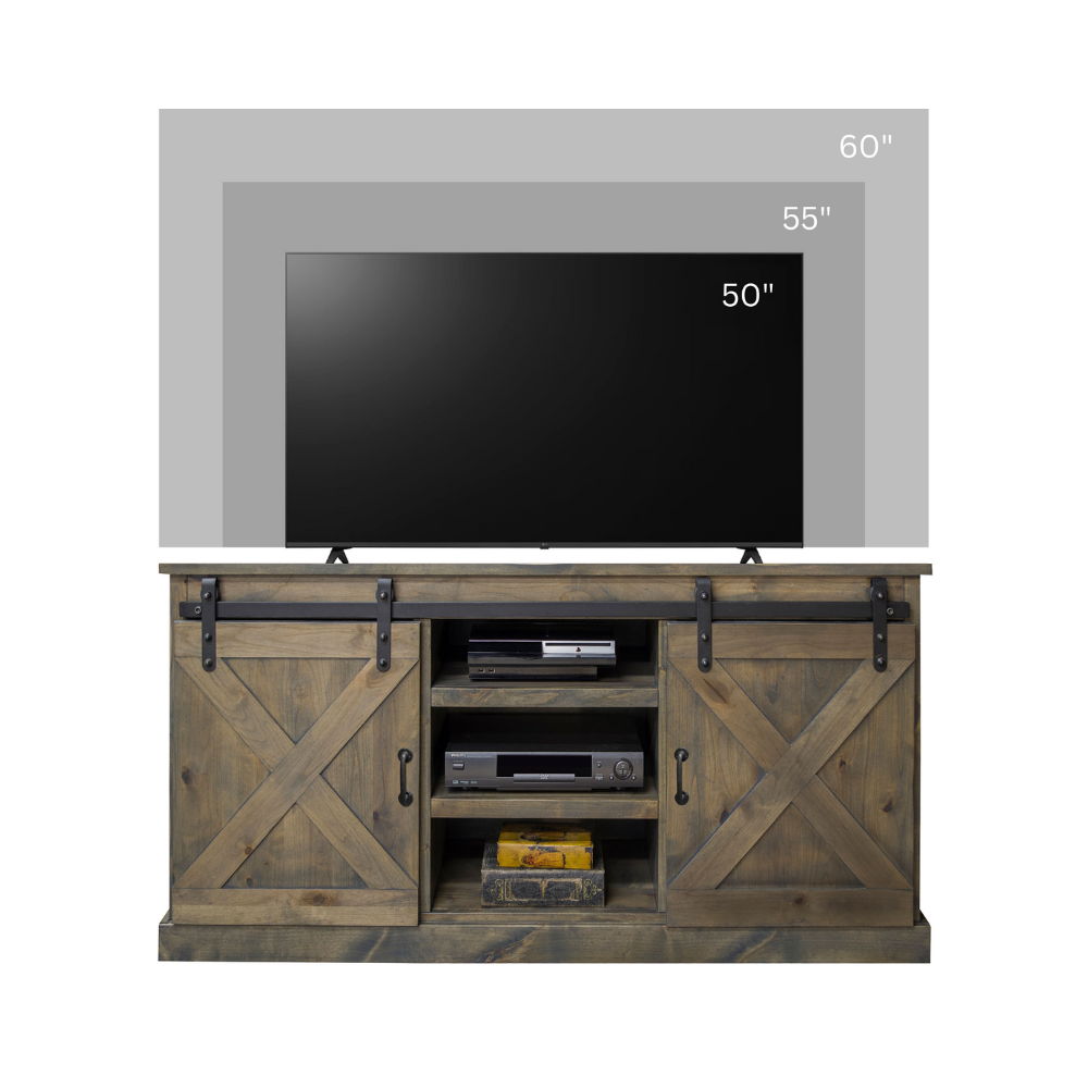 Farmhouse - Corner TV Stand - Barnwood