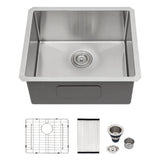 Modern Undermount Stainless Steel Kitchen Sink 16 Gauge, Deep Single Bowl