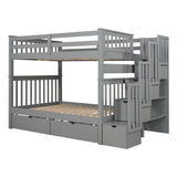 Bunk Bed With Shelves And 6 Storage Drawers