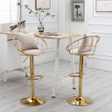 Unique Design Bar Chair, 360 Degree Rotation, Adjustable Height, Suitable For Dining Room And Bar