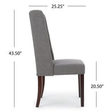 High Back Dining Chair With Wingback Design (Set of 2)