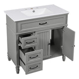 Bathroom Vanity With Sink, Freestanding Cabinet & Drawers
