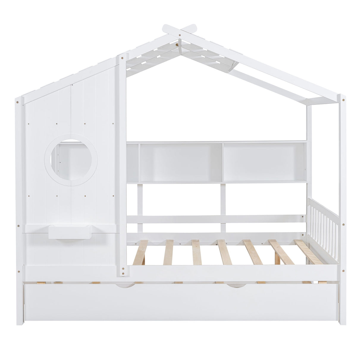 Modern Design House Bed With Storage Shelf